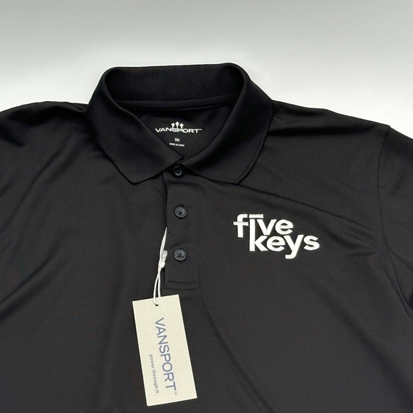 Men’s small Five keys Vansport black polo - Picture 2 of 7